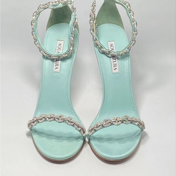 Aquazzura Love Link 105mm Embellished Sandals size 41 - Picture 6 of 16